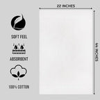 CH White Bath Towels Bulk Pack of 24 – Pure Cotton Lightweight & Absorbent - Image 2