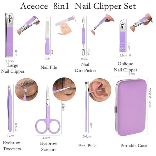 Aceoce Manicure Set Women's Nail Clipper Set Nail Kit - Image 2