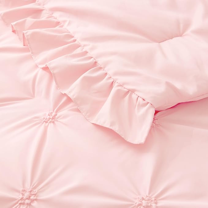 BEDELITE Baby Pink Twin Comforter Set - Image 8