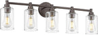 FEMILA 32" Bathroom Light Fixtures, Oil Rubbed Bronze Vanity Light, 5 Light by FEMILA