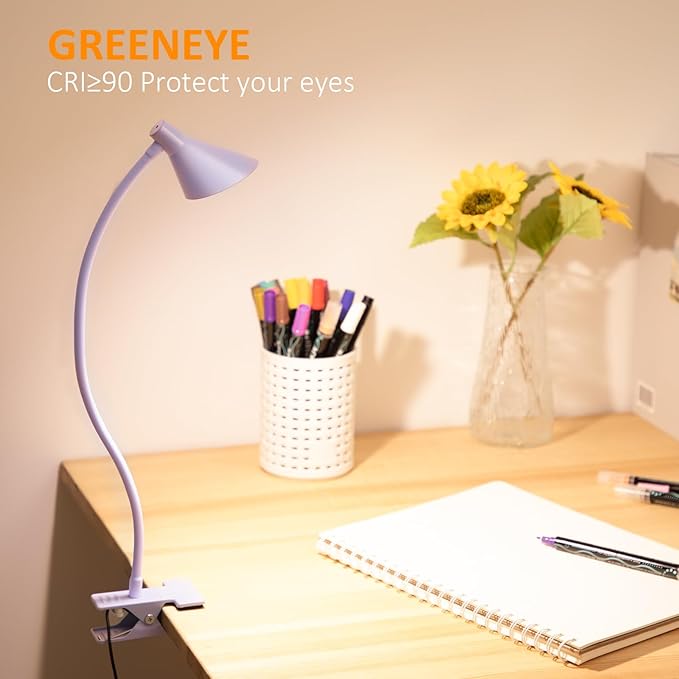 Clip on Light USB Reading Light, Eye Care Dimmable Reading Lamp Flexible - Image 3