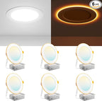 Amico 6 Pack 6 Inch 5CCT LED Recessed Ceiling Light by Amico