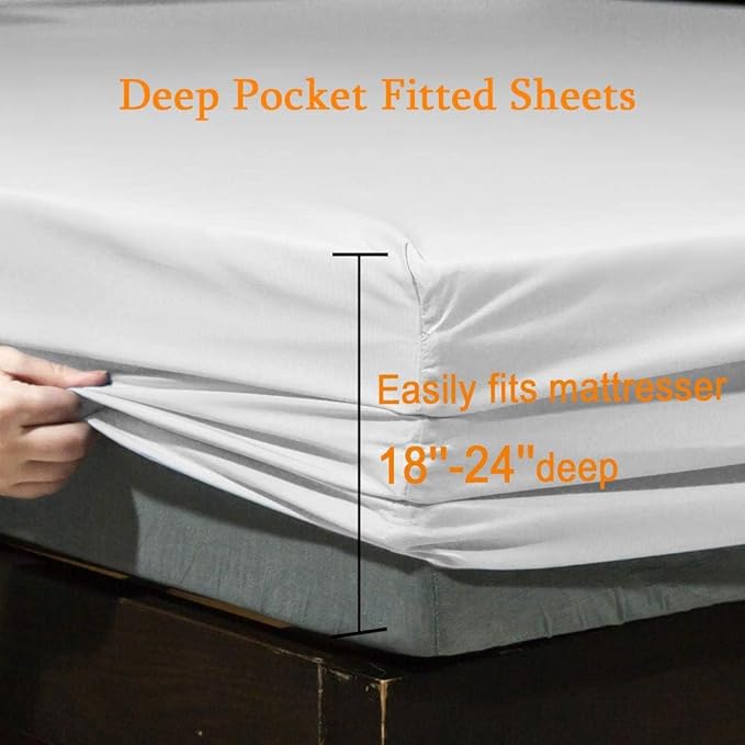 SONORO KATE Bed Sheet Set Super Soft Microfiber 1800 Thread Count Luxury - Image 4