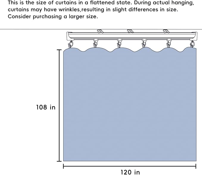 Room Divider Ceiling Mounted Curtains Track Sets Extra Wide Blackout Curtain - Image 7