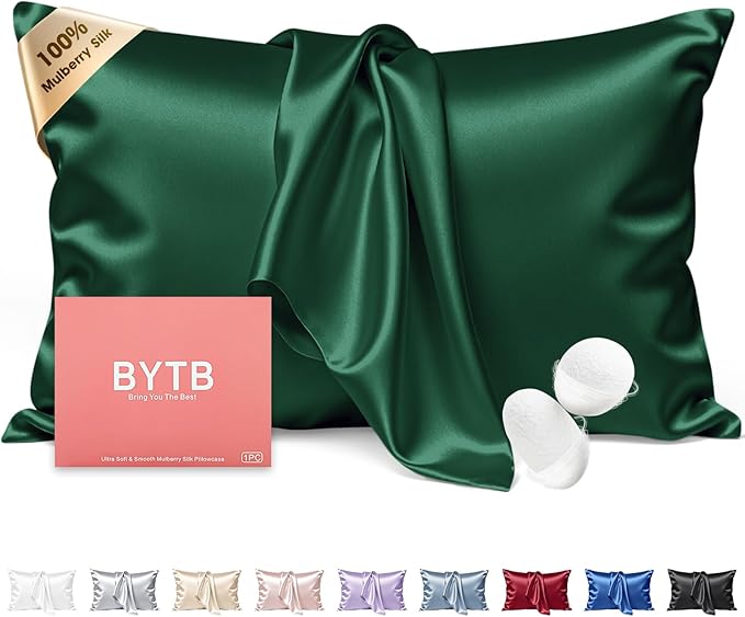 Silk Pillow Cases Standard Size 100% Mulberry Silk Pillowcase by BRINGYOUTHEBEST