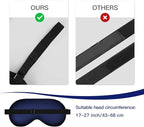 Silk Eye Mask with Adjustable Strap, Satin Blackout Sleeping Mask - Image 4