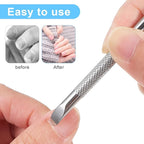2PCS Pre Treatment Cuticle Pusher Dual Ended Cuticle Remover Stainless Steel - Image 4