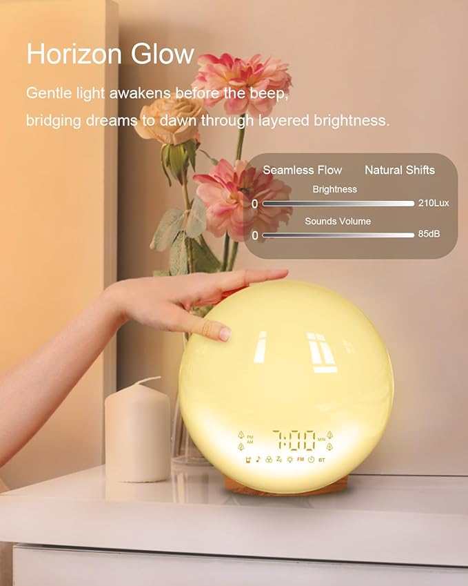Smart Sunrise Alarm Clock with No Signup APP Control & Wake-Up Light, 4 Alarms - Image 4