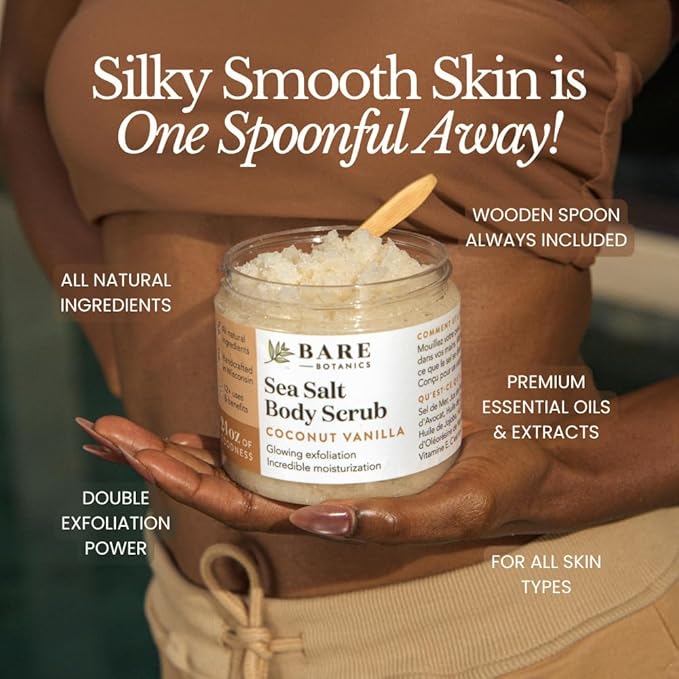 Bare Botanics Unscented Body Scrub 24 oz - Image 6