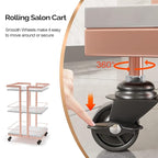 Esthetician Cart with Wheels Utility Salon Rolling Trolley, Mobile Storage - Image 4