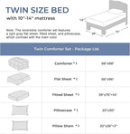 Sasttie Twin Comforter Set, 5 Pieces Reversible Bed in a Bag Twin, Complete - Image 2