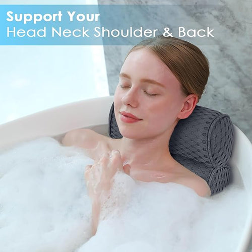 AEROiVi Luxury Bath Pillows for Tub，Bath Pillow Bathtub Pillows for Head and - Image 2