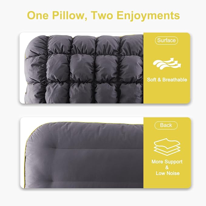 YOUR MOON Fluffy Support Bed Pillow Queen Size, Super Soft Premium - Image 8
