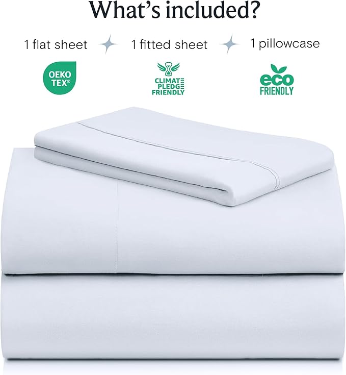 LuxClub 3 PC Twin Sheet Set, Deep Pockets Wrinkle Free Cooling Bed Sheets Hotel - Image 2