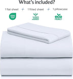 LuxClub 3 PC Twin XL Sheet Set, Deep Pockets Wrinkle Free Cooling Bed Sheets - Image 2