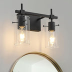 SOLFART Vintage 2 Lights Bathroom Light Fixtures Wall Sconces Black Vanity - Image 8