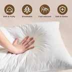 BHZ King Size Pillows Set of 4 Feather Down Hotel My King Pillows Bed Goose - Image 7