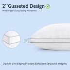 ROUMEA Pillows Queen Size Set of 2, Gusseted Bed Pillows - Image 4