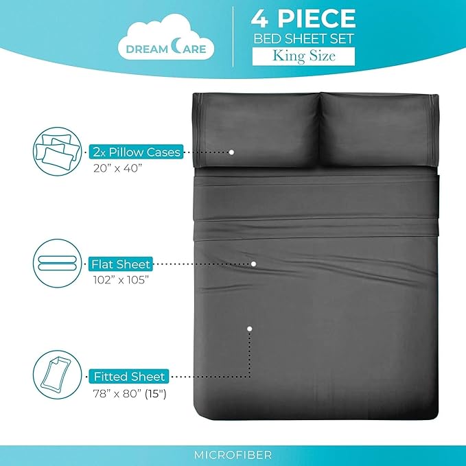 DREAMCARE Twin XL Sheet Sets - Image 4