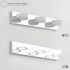 3 Light Bathroom Vanity Light, Modern Chrome Bathroom Light Fixtures Over Mirror - Image 4