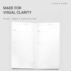 Cloth & Paper Travel Notebook | Undated Daily Planner – Verona | A5 Slim Daily - Image 2