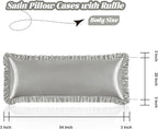 Homiest Ruffle Satin Body Pillow Cover, Silky Satin Body Pillowcase - Image 3