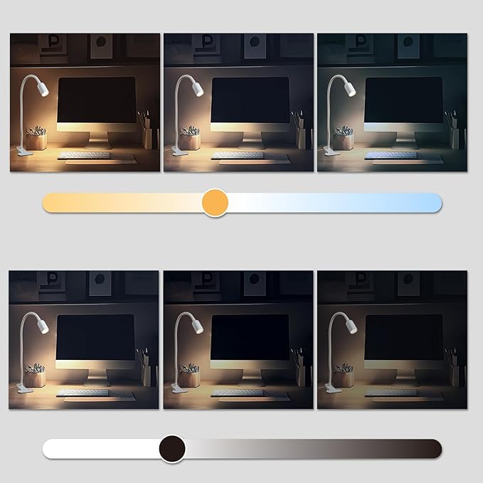 LED Reading Lights for Bed Headboard, Clip on Spotlight Lamp for Desk, Dorm Bed - Image 3
