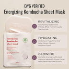 EWG Verified Kombucha Sheet Mask Lyocell 3D Snow Crystal Sheet Fermented Bifida - Image 2