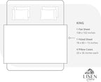 Linen Home 100% Cotton Percale Sheet Set, King Size, Snow White, Deep Pocket - Image 6