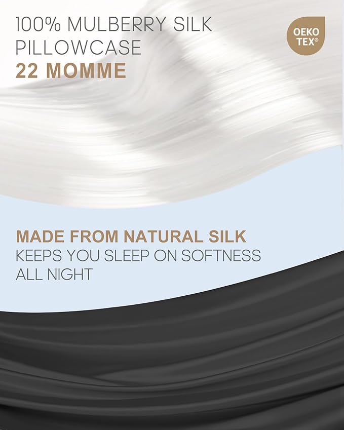 THXSILK Set of 2 100% Mulberry Silk Pillowcase - Image 4