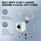 Buy-Rite 2-in-1 Marie Ozone Facial Steamer, 5 Diopter Magnifying Lamp, Fully - Image 2