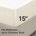 BEDELITE Satin Fitted Sheet and Pillowcases Set, Luxury Soft Similar to Silk - Image 5