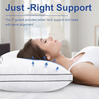 Premium Pillows Standard Size Set of 4, Fluffy and Supportive 7D Down - Image 2