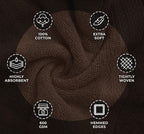 Avalon Towels Brown Bath Towels Set of 4 pcs, 100% Cotton Towel Absorbent and - Image 6