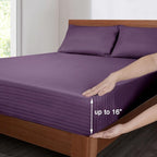 Mejoroom Striped King Size Bed Sheet Set - Image 3