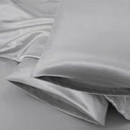Aormenzy Satin Body Pillow Cover Set of 2, 20x54 Inches Silver Grey Case - Image 6