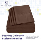 Sweet Home Collection 6 Piece 1500 Supreme Collection Brushed Microfiber Deep - Image 2