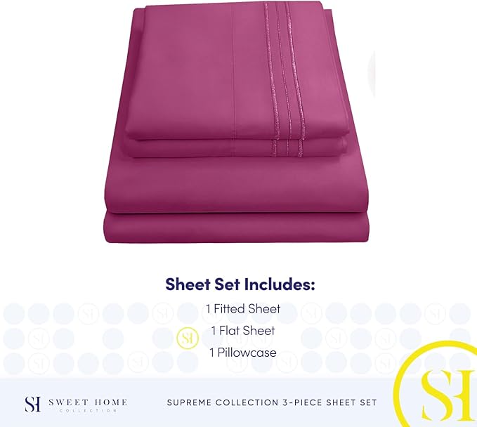 Twin XL Sheets - Breathable Luxury Sheets - 1800 Supreme Collection Extra Soft - Image 4