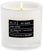 Lulu Candles | Clean Cotton Scented Candle | Luxury Scented Soy Jar Candle | by LULUCANDLES