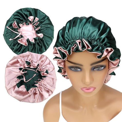 Adjustable Silk Satin Bonnet Hair Care Caps by Sugarmelon