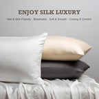 BPC 100% Mulberry Silk Pillowcases 2 Pack, Grade 6A ClimaSilk™ Silk Pillow - Image 5
