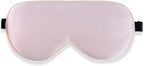 Alaska Bear Natural Silk Sleep Eye Mask Pink, Back Black by ALASKABEAR