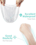 Auban 50 PCS Shower Cap Disposable, Bath Caps Larger Thick Clear Waterproof - Image 3