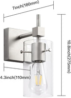 SOLFART 1 Light Vintage Vanity Light Brushed Nickel Bathroom Light Fixture Over - Image 4