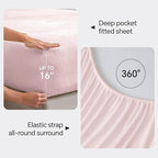 BEDELITE Flannel Sheets Queen Size Pink - Image 4
