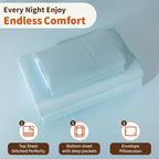 LBRO2M 1000 Thread Count 100% Egyptian Cotton Sheets Set Twin XL, 3 Piece Sets - Image 5
