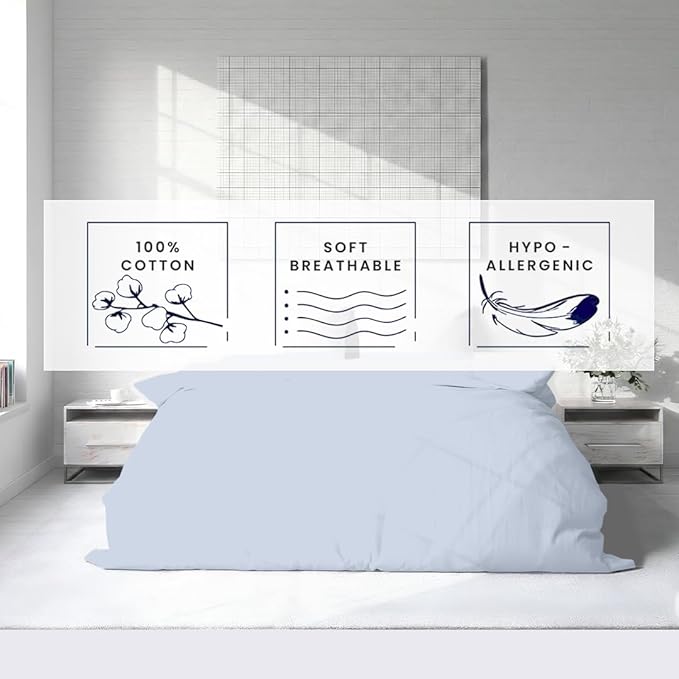 Kotton Culture 3 Pc California King Duvet Cover Set-100% Egyptian Cotton 600 - Image 5
