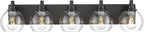 Bathroom Light Fixtures, 5 Light Matte Black Vanity Light, 32 Inch Modern Wall by Metwet
