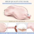 Silk Sleep Mask, Eye Mask for Sleep Women Men, Mulberry Sleeping Mask - Image 4