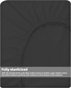 HBHLFZ Full Fitted Sheet Only, Soft Breathable Bottom Sheet - Image 5